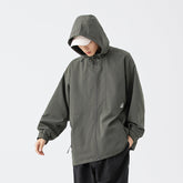 Unisex Jacket Function Men's Assault Jacket Solid Color Casual Loose-Fitting Hoodie Jacket